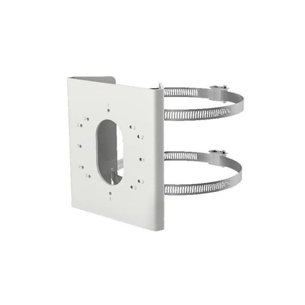 Hikvision DS-1275ZJ-S-SUS, paalmontagebeugel met klemmen, klein model RVS
