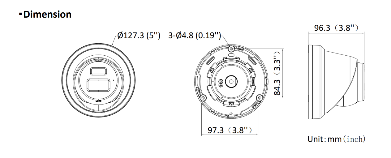 Hikvision DS-2CD2383G2-LI2U, 8MP Turret, Smart Hybrid Light, AcuSense, PoE, micro SD slot, Microfoon