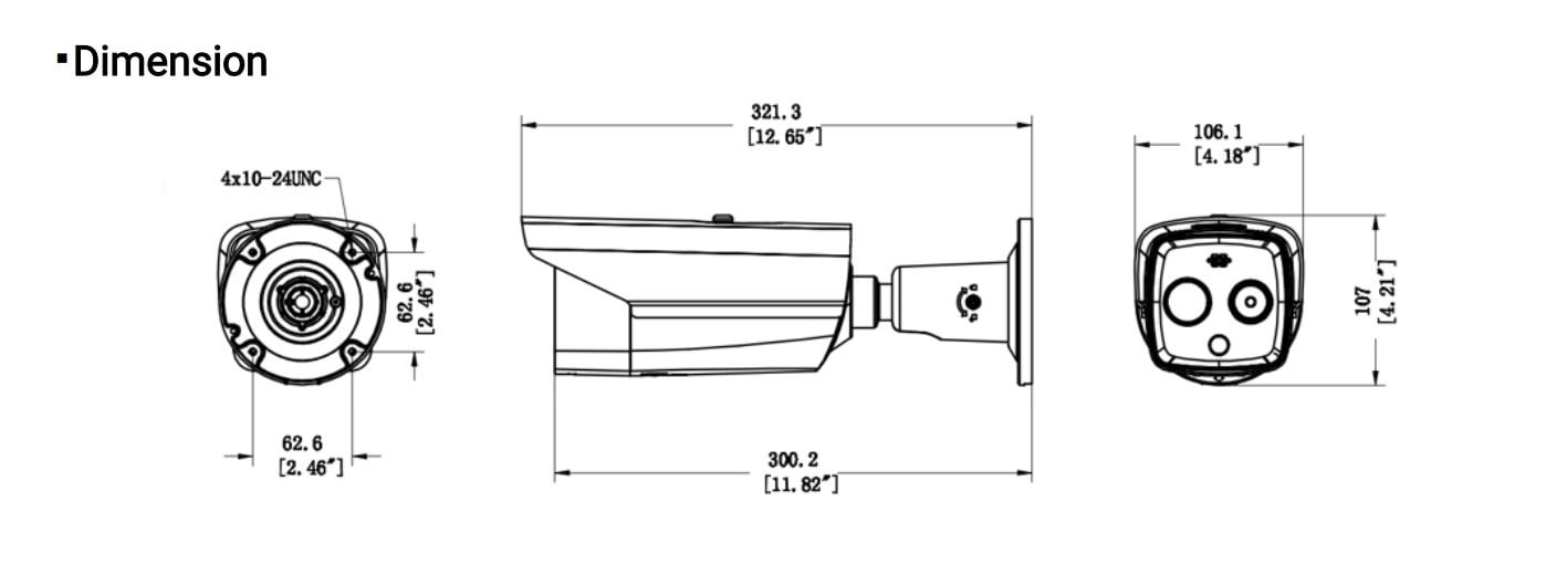 Hikvision DS-2TD2617-6/QA 160x120/4MP HeatPro Bullet Thermische openingshoek 15.96°