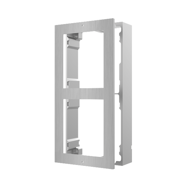 Hikvision DS-KD-ACW2/S, modulaire intercom, opbouwframe 2 modules RVS