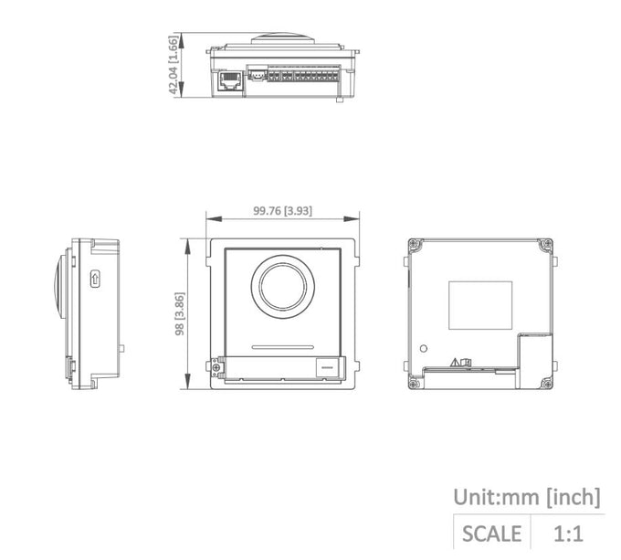 Hikvision DS-KD8003-IME1 (B) Buitenpost Cameramodule