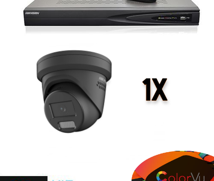Hikvision Hikvision Colorvu Set 1x Turret 4MP Rekorder + Verkabelung