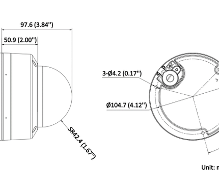 Hikvision Hikvision DS-2CD2146G2H-ISU 4 MP DarkFighter AcuSense Dome Camera, PoE, Microfoon