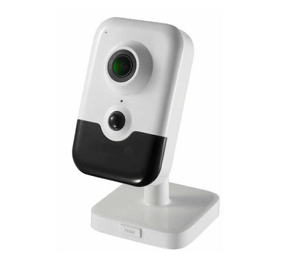 Hikvision DS-2CD2443G2-IW - Caméra cube 4 Mpx, 2,8 mm, avec IR et microphone, Wi-Fi, emplacement pour carte micro SD