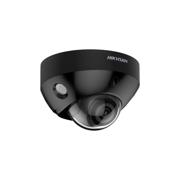 Hikvision Hikvision DS-2CD2546G2-IS 4MP Mini dôme Slot SD PoE IR-Led Microphone Noir