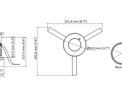 Hikvision Hikvision DS-2CD2E43G2-U(2.8MM), 4 MP AcuSense Recessed Mini Dome