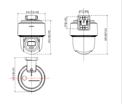 Hikvision Hikvision DS-2DE2C400MWG-E, 4MP Mini Pan Tilt (kein Zoom) Kamera SD Slot PoE Hybrid IR-Leds, Tracking