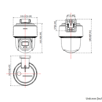 Hikvision Hikvision DS-2DE2C400MWG-E, Mini caméra 4MP Pan Tilt (pas de zoom) Emplacement SD PoE Hybride Leds IR, Tracking