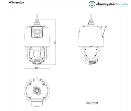 Hikvision Hikvision DS-2SE7C425MW-AEB(14F1)(P3), 4MP Dual Kamera mit PTZ 25X Zoom und fester Kamera in einem.