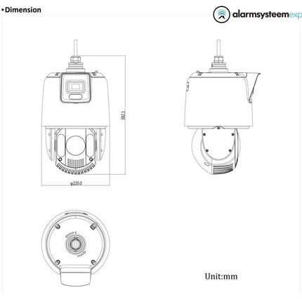 Hikvision Hikvision DS-2SE7C425MW-AEB(14F1)(P3), 4MP Dual Kamera mit PTZ 25X Zoom und fester Kamera in einem.