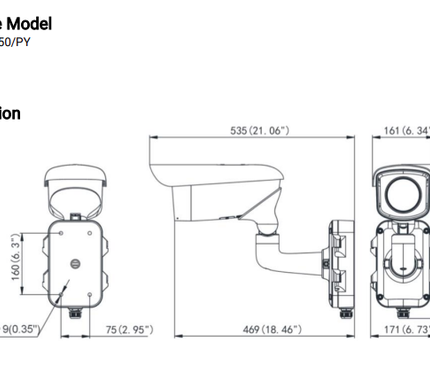 Hikvision Hikvision DS-2TD2367-50/PY, Thermische Bulletcamera voor o.a Perimeterbeveiliging, Brandpreventie en Temperatuurmonitoring
