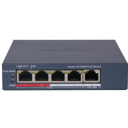 Hikvision Hikvision DS-3E1105P-EI, 5 port Smart switch with 4x PoE, 100 Mb