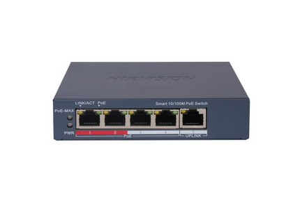 Hikvision Hikvision DS-3E1105P-EI, 5 port Smart switch with 4x PoE, 100 Mb