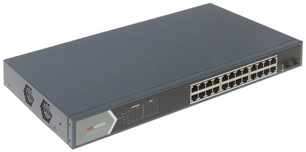 Hikvision Hikvision DS-3E1526P-EI, 26 poorts Smart switch met 24x PoE, 1000Mb/Gigabit