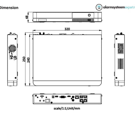 Hikvision Hikvision DS-7604NI-K1/4P/4G 4 kanalen NVR met 4K HDMI 4G en PoE