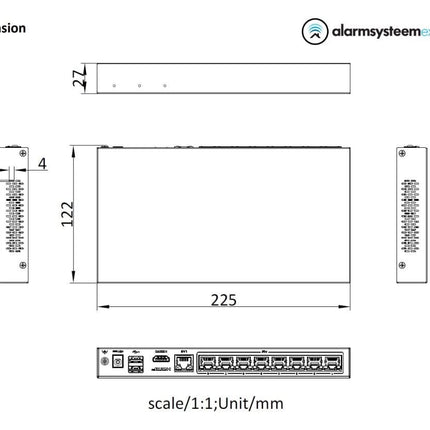 Hikvision Hikvision DS-E08NI-Q1/8P, Incl. 2TB SSD, Geschikt voor 8 IP camera's 8x PoE