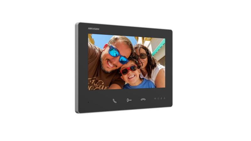 Hikvision Hikvision DS-KH7300EY-WTE2, 2-Draht Modulare Gegensprechanlage, schwarze Innenstation, WiFi