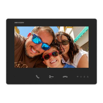 Hikvision Hikvision DS-KH7300EY-WTE2, 2-Draads Modulaire intercom, zwarte binnenpost, WiFi