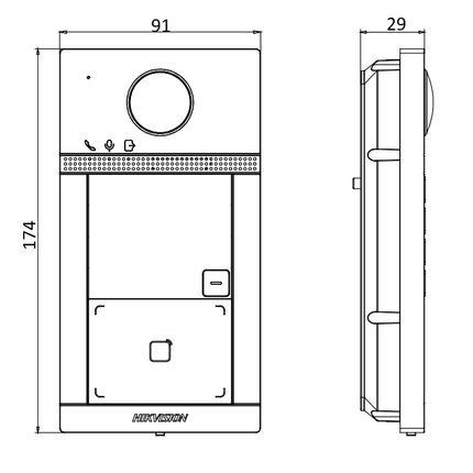 Alarm SystemExpert.nl Alarm SystemExpert.nl DS-KV8213-WME1 UPDATED 2 Button Full HD PoE