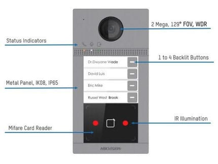 Alarm SystemExpert.nl Alarm SystemExpert.nl DS-KV8213-WME1 UPDATED 2 Button Full HD PoE