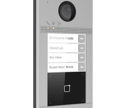 Alarm SystemExpert.co.uk Alarm SystemExpert.co.uk DS-KV8413-WME1/FLUSH Flush-mounted 4 bell pushers IR illumination PoE 12v