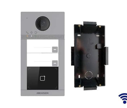 Alarm SystemExpert.co.uk Alarm SystemExpert.co.uk DS-KV8413-WME1/FLUSH Flush-mounted 4 bell pushers IR illumination PoE 12v