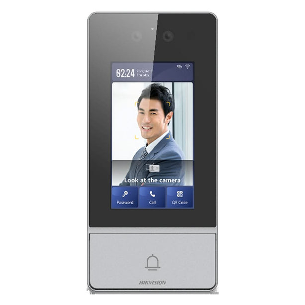 Hikvision Hikvision DS-KV9503-WBE1, platine de rue métallique Reconnaissance faciale/carte/code extérieur, PoE/WiFi