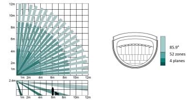 Hikvision Hikvision DS-PDPG12P-EG2-WE Détecteur de bris de glace PIR sans fil