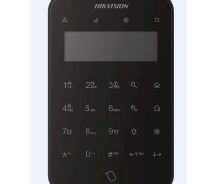 Hikvision Hikvision DS-PK1-LT-WE Kabellose LCD-Tastatur + Tag-Leser Schwarz