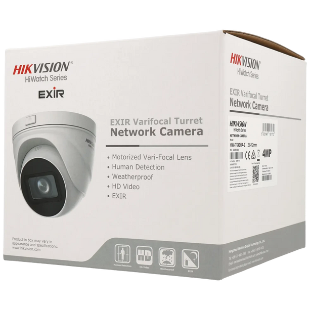 Hikvision Hikvision HWI-T640HA-Z 4MP motor zoom lens Turret camera, PoE, Micro SD slot, IR, Acusense