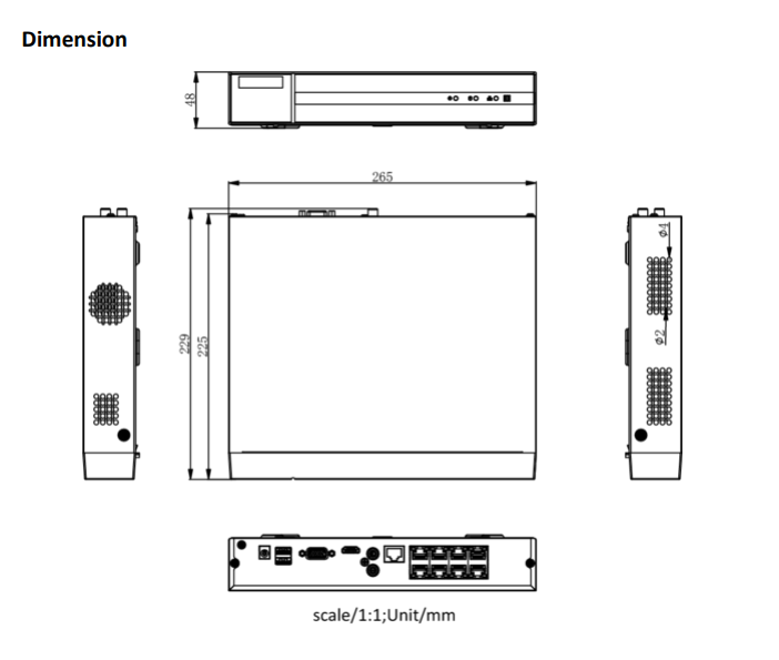 Hikvision Hikvision HWN-4108MH-8P, 8 Channel 8Mp/4K NVR, 8x PoE