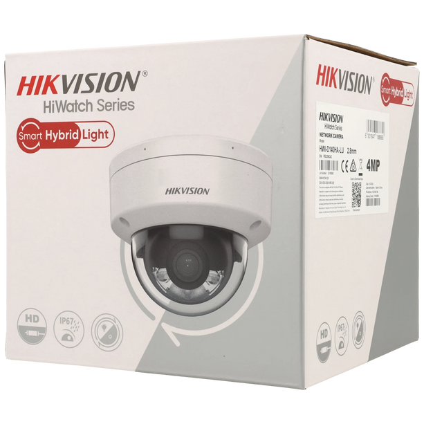 Hikvision HWI-D140HA-LUC, 4Mp 2.8mm, Lumière hybride intelligente, PoE