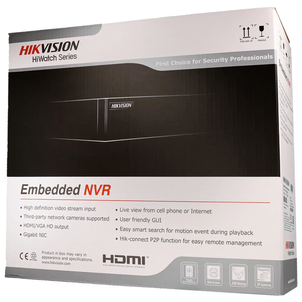 Hikvision HWN-4104MH-4P, 4 Kanaals 4K NVR, PoE