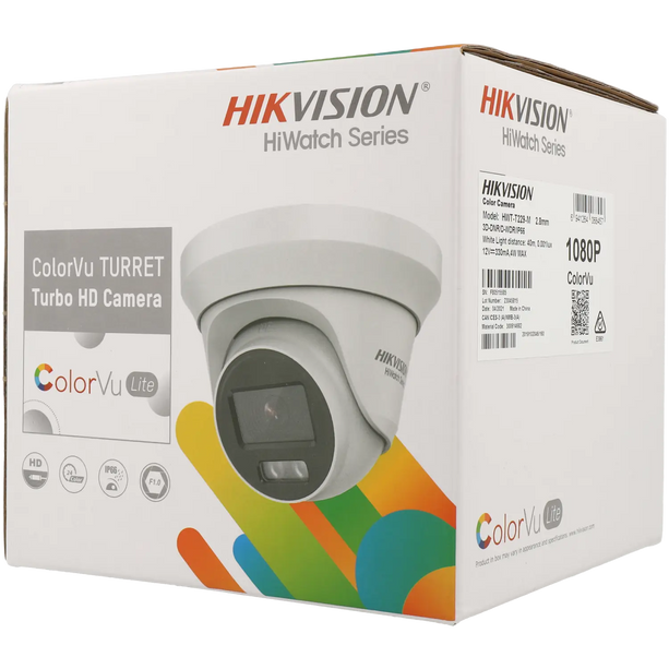 Hikvision HWT-T229-M, 2MP, Mini-Turret, ColorVu, Turbo HD, 4 in 1 video output coax
