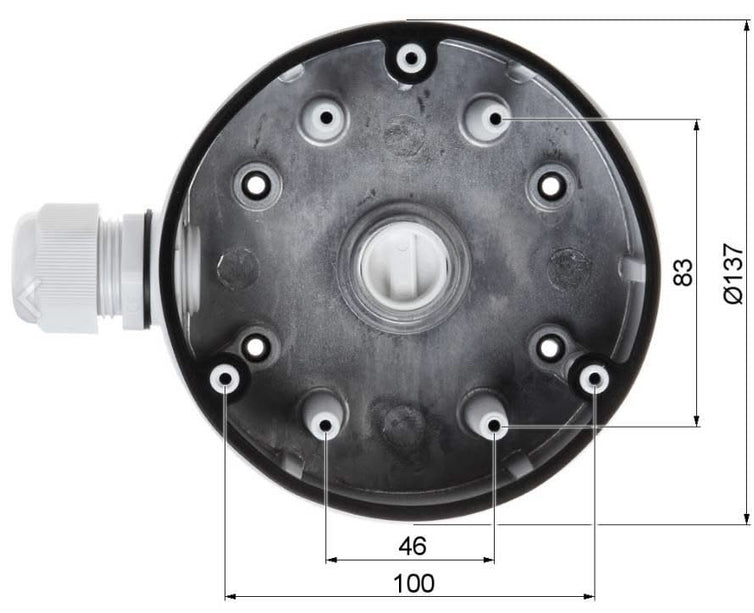 Hikvision DS-1280ZJ-DM21 boîtier de montage - noir