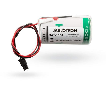 Jablotron Jablotron Bat-100 Batterie pour JA-163A RB, Batterie au lithium 3.6V 13Ah 1xD
