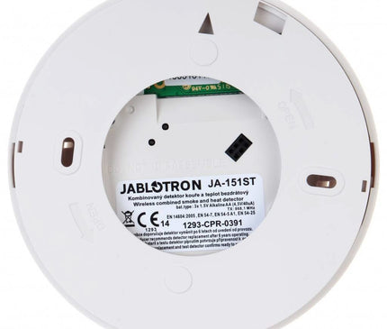 Jablotron Jablotron JA-151ST-A Détecteur de fumée et de chaleur sans fil avec double fonction de sirène (alarme antivol et incendie)