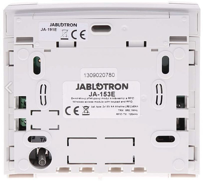 Jablotron JA-153E Panneau de contrôle à code sans fil avec RFID et clavier