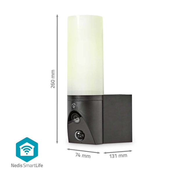 Nedis 2Mp SmartLife WiFi Camera (draaibaar) voor buiten met geïntegreerde Led Lamp