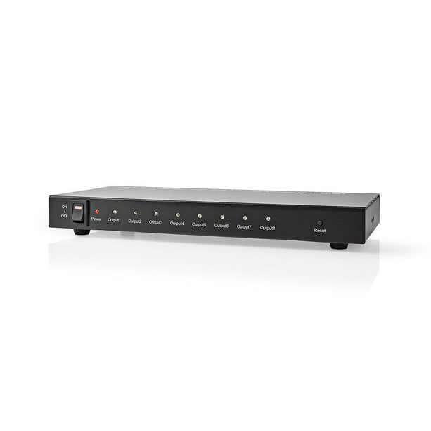 Nedis 8-Poorts HDMI splitter 8x HDMI Output 4K@30Hz 3.4 Gbps Metaal Antraciet