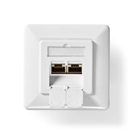 Nedis Nedis Netwerk Wanddoos inbouw,  2 poorten CAT6 Wit