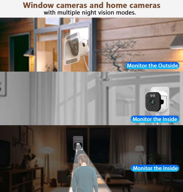 Nedis Nedis Caméra de fenêtre Dual WiFi, Micro SD, Starlight, résolution 4Mp