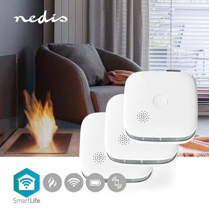 Nedis Nedis SmartLife Smoke Detector set of 3 including replaceable batteries