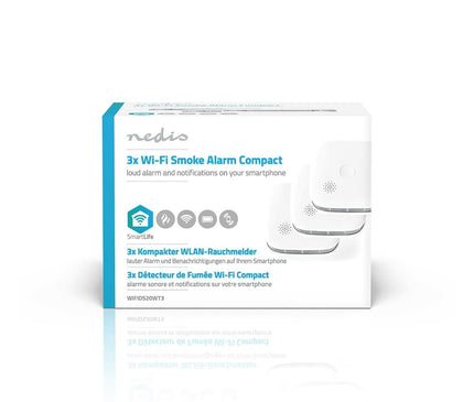 Nedis Nedis SmartLife Rookmelder set van 3 stuks incl. vervangbare batterijen