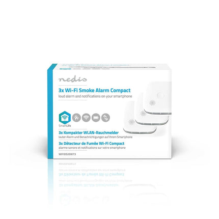 Nedis Nedis SmartLife Smoke Detector set of 3 including replaceable batteries