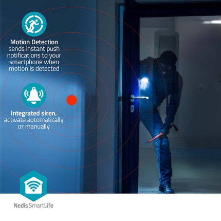 Nedis Nedis Wi-Fi Smart IP Camera HD Pan Tilt Function