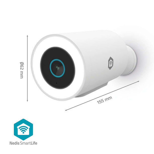 Nedis Nedis Wi-Fi Smartlife 3Mp Full-HD caméra IP d'extérieur avec détecteur de mouvement, alimentation fixe