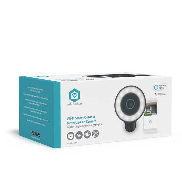 Nedis Nedis Wi-Fi Smartlife 8Mp 4K caméra IP extérieure avec spot, alimentation fixe