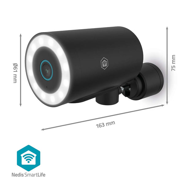Nedis Nedis Wi-Fi Smartlife 8Mp 4K caméra IP extérieure avec spot, alimentation fixe