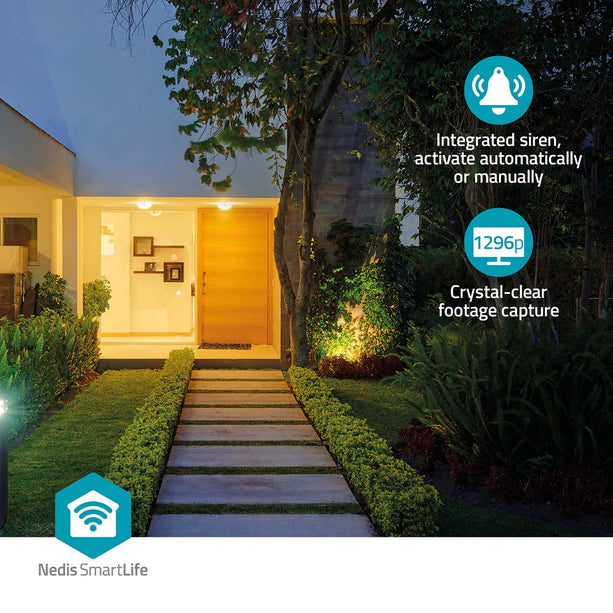 Nedis SmartLife 3MP PTZ Camera voor buiten met WiFi en batterij